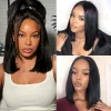 Brazilian Black Straight Hair Short BOB Wigs Lady Wig