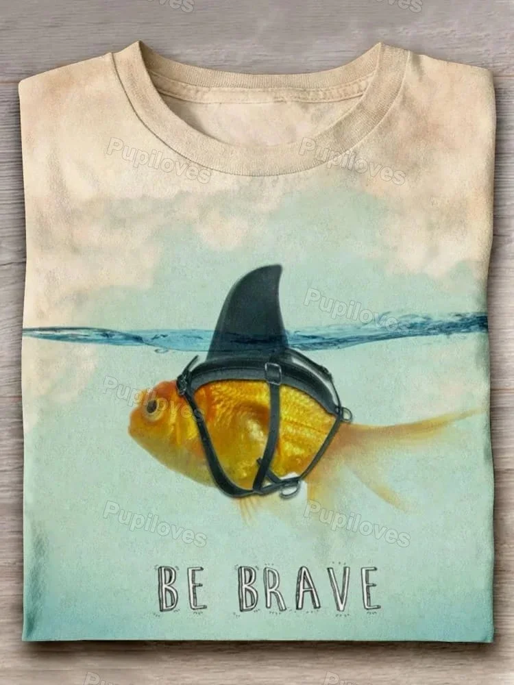 Pupiloves Pupiloves Be Brave Art Print T-shirt