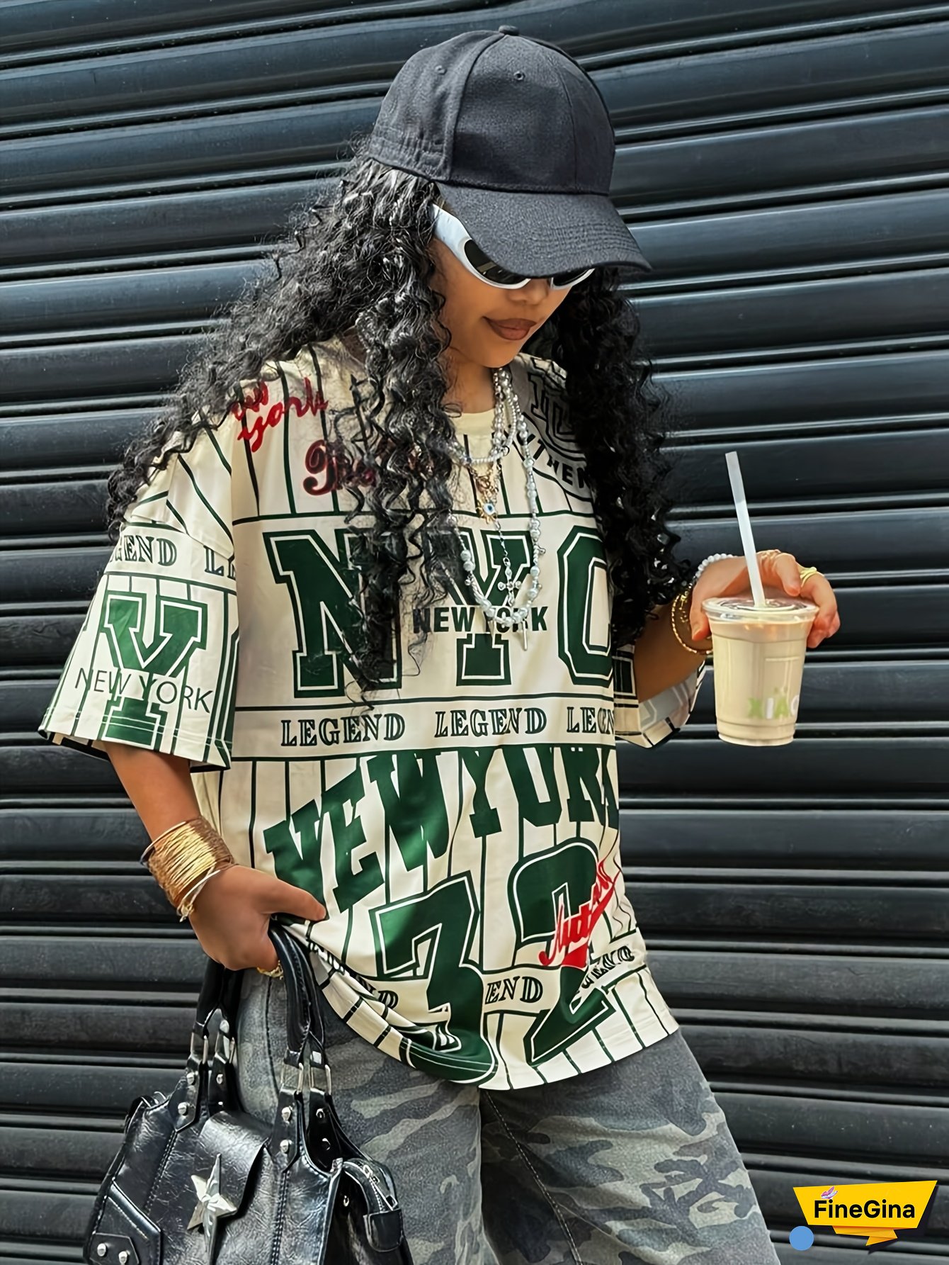 Women's Casual "NYC" Graphic T-Shirt - Short Sleeve, Round Neck, Lightweight with Slight Stretch, Spring/Summer/Fall Fashion, Everyday Tshirt | Bold Lettering Top | Comfortable Fit, Ladies T Shirts