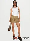 Lieutenant Cargo Mini Skirt Taupe