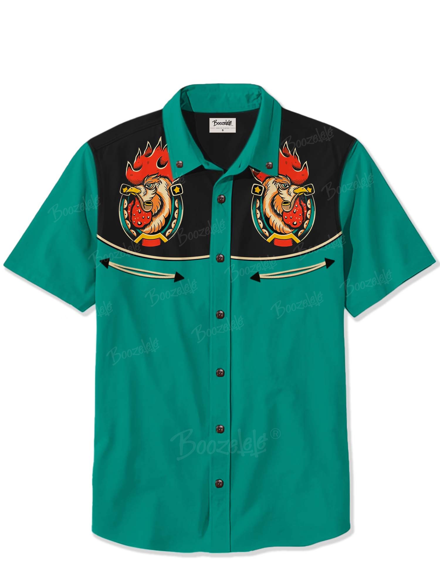 Western Rooster Cowboy - 100% Cotton Shirt