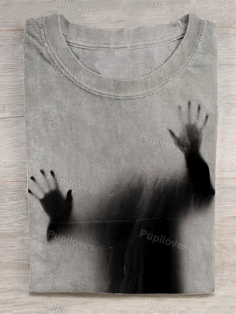 Pupiloves Pupiloves  Reflection of Person Lying on Glass T-shirt