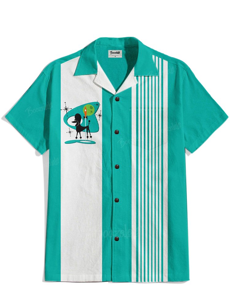 The Dog From Space - 100% Cotton Cuban Collar Shirt