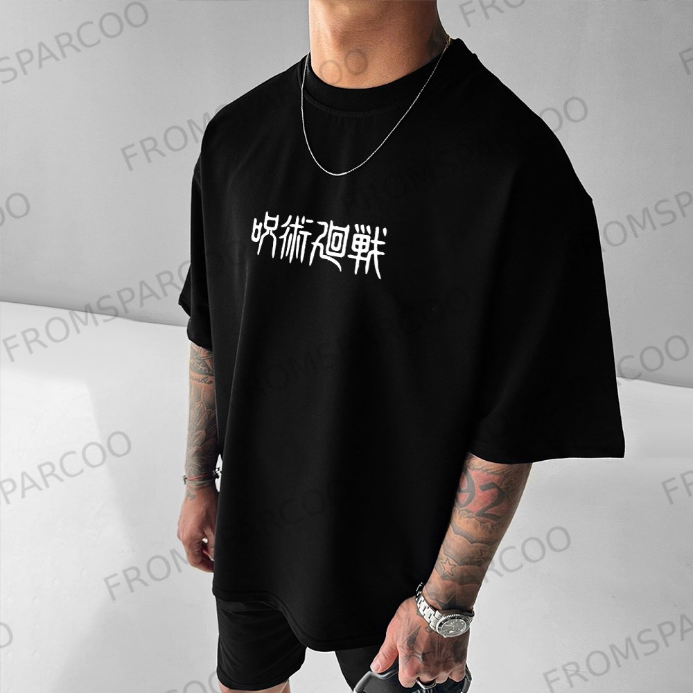 Unisex Oversized Anime Print T-Shirt
