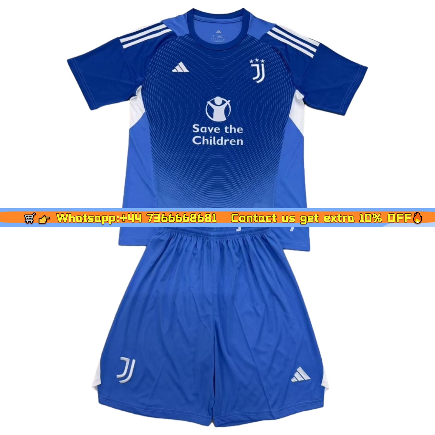 Juventus 25-26 Blue Goalkeeper Men's Adult Jersey Set - Fans Version