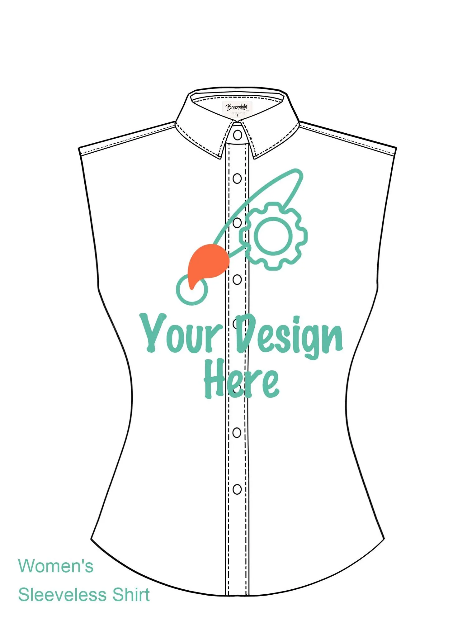 Customized Women&lsquo;s 100% Cotton Sleeveless Shirt
