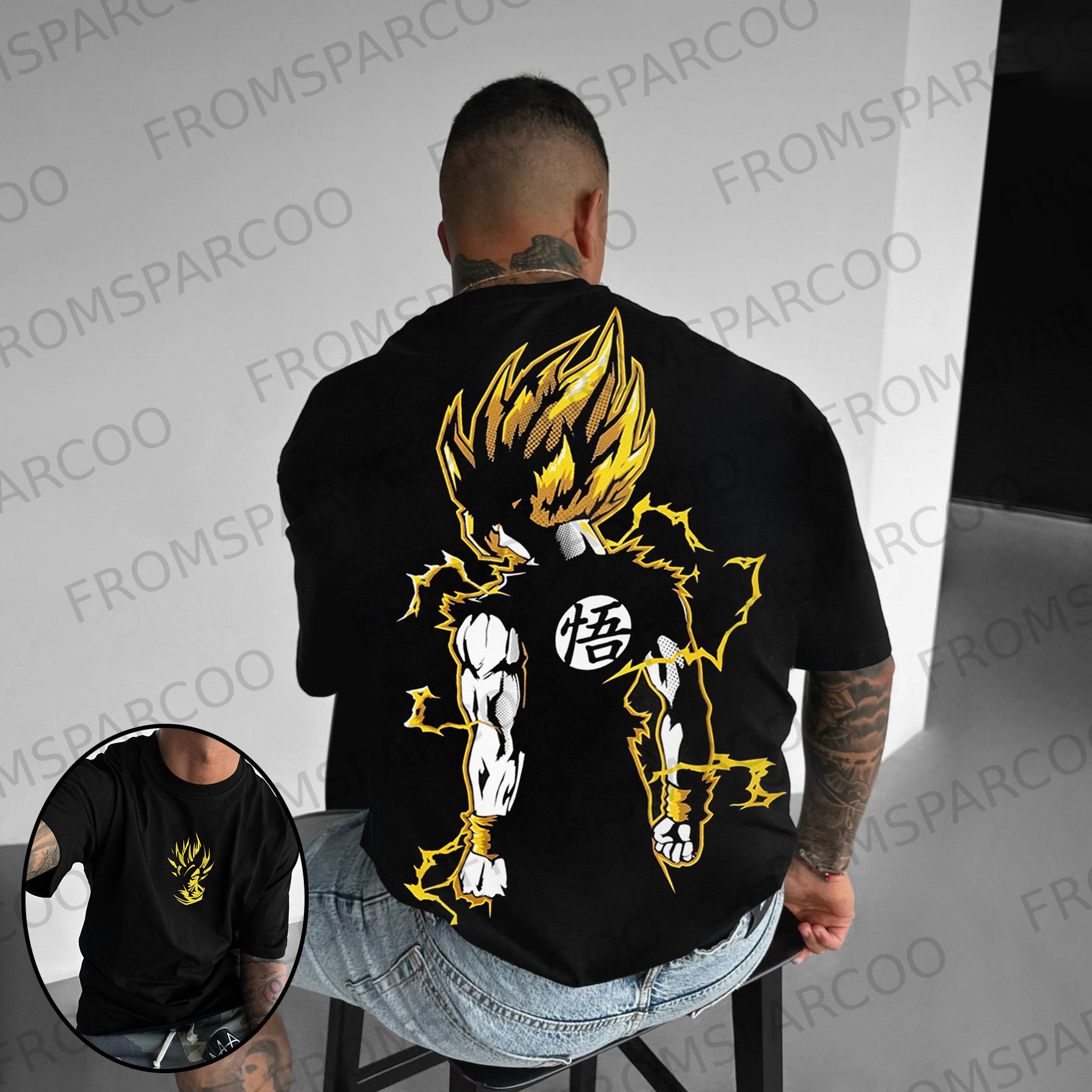 Oversize Dragon Ball Goku Print Tee