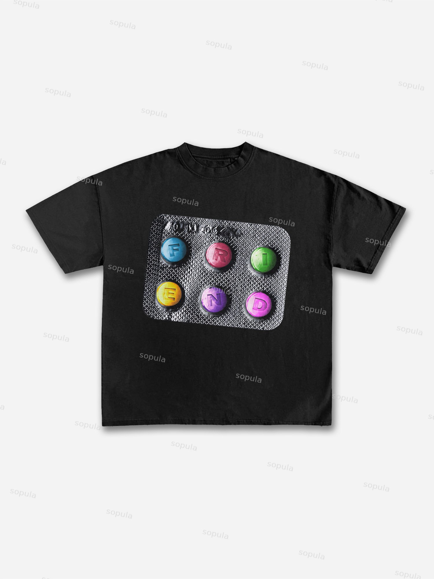 Small Pills Graphic Cotton T-shirt