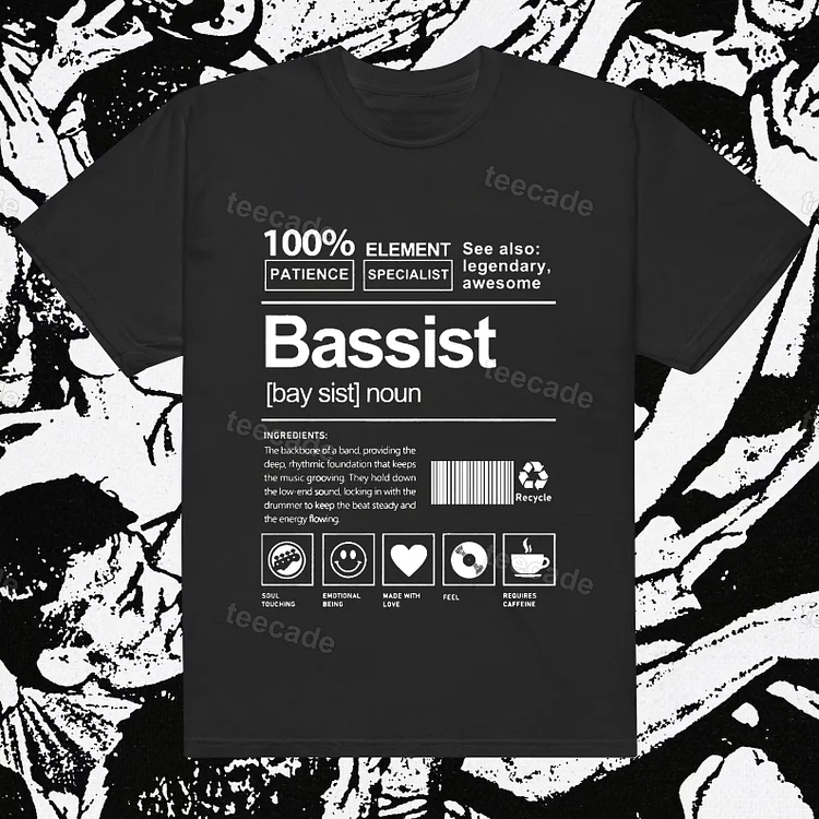 Teecade Teecade Bassist  T-shirt