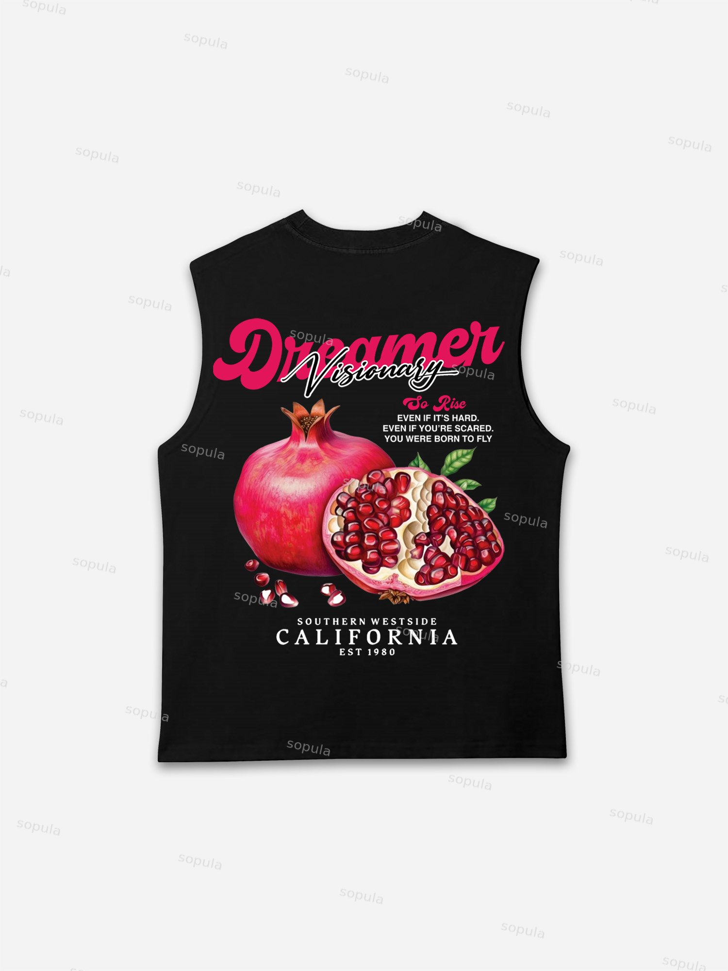 Tropical Fruits Love Your Dreams Vintage Graphic Tank Top