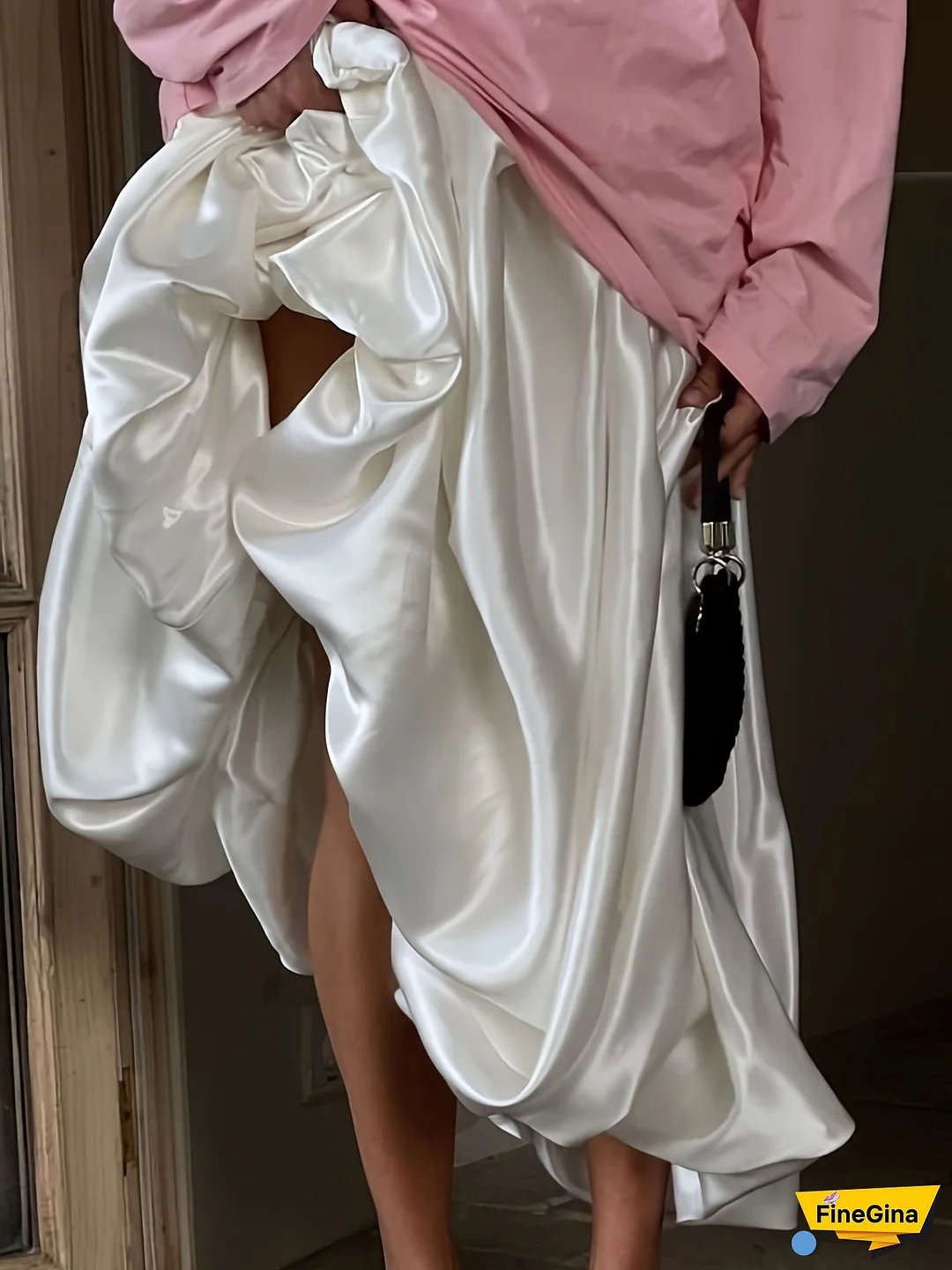 Women's Casual High-Waisted Red Pleated Skirt - Spring/Summer Style, Drape Design, Elegant A-Line With Ruffle Detail, Perfect For Casual Attire, Casual Attire|Elegant Aline Skirt|Draped Detail