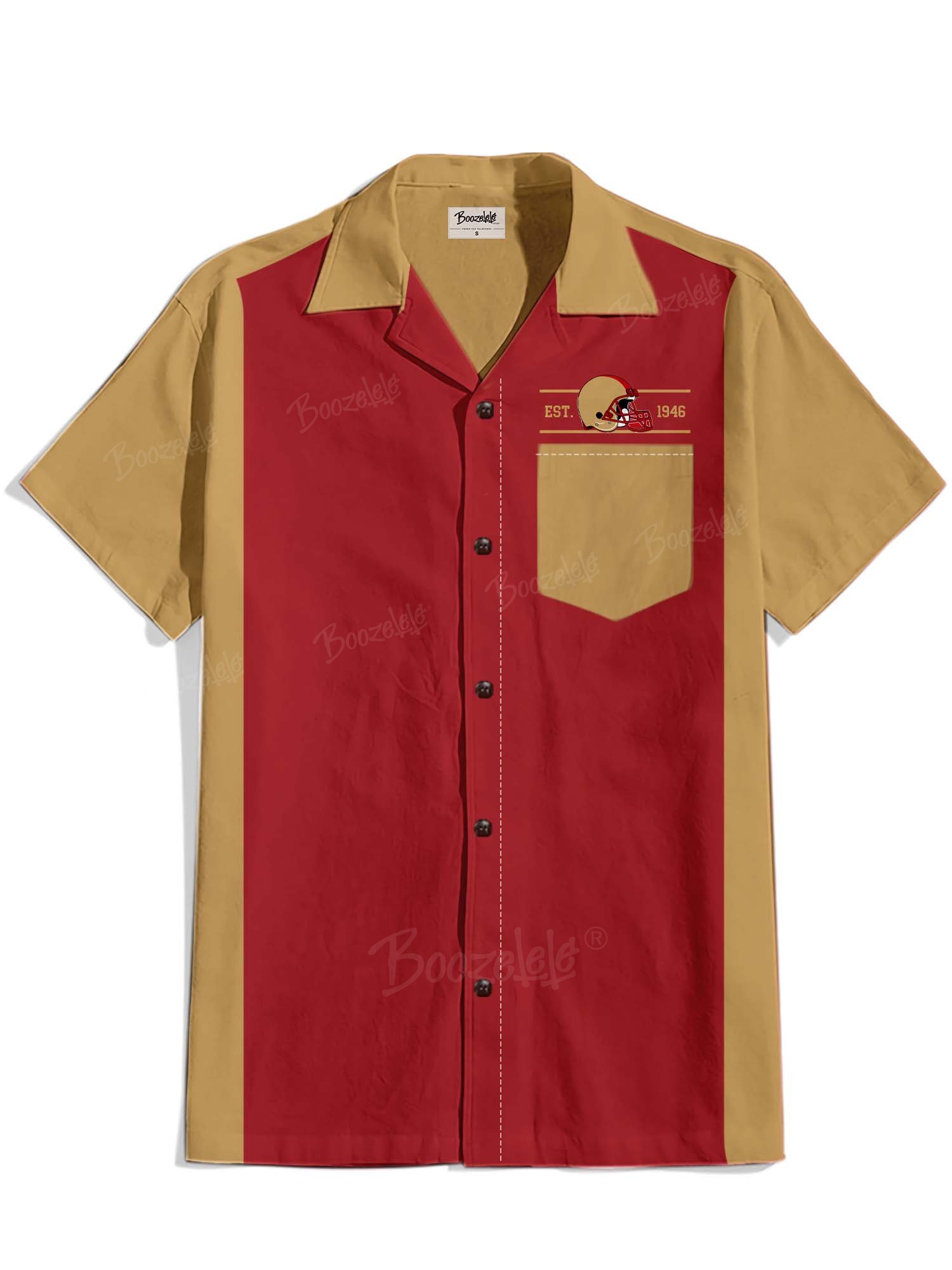 American Football EST.1946 - 100% Cotton Cuban Collar Shirt