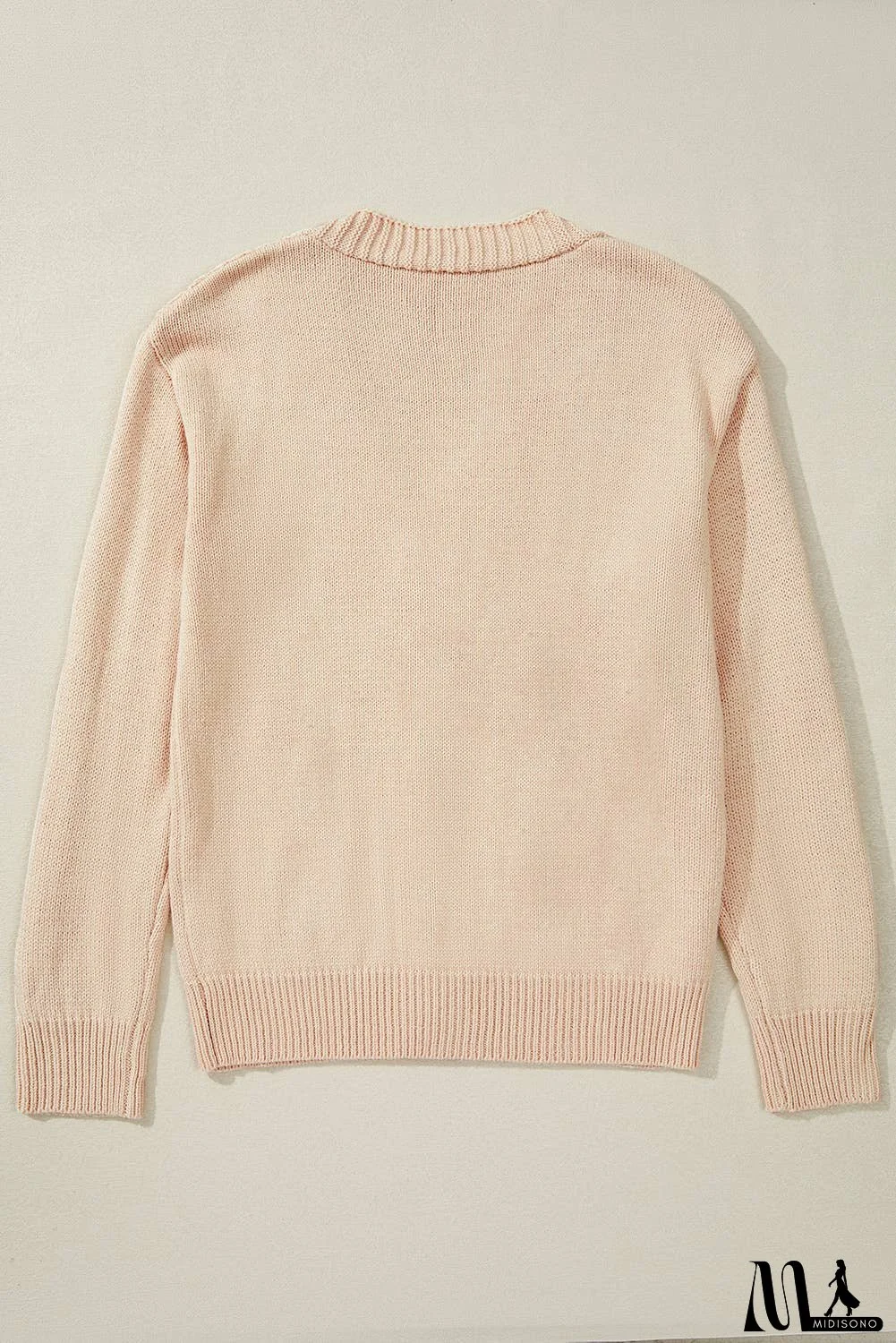 Open Knit Drop Shoulder Sweater Cardigan