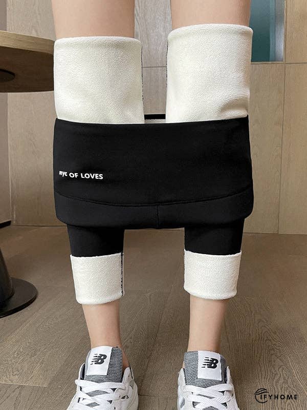 Casual Skinny Leg Keep Warm Solid Color Leggings | IFYHOME