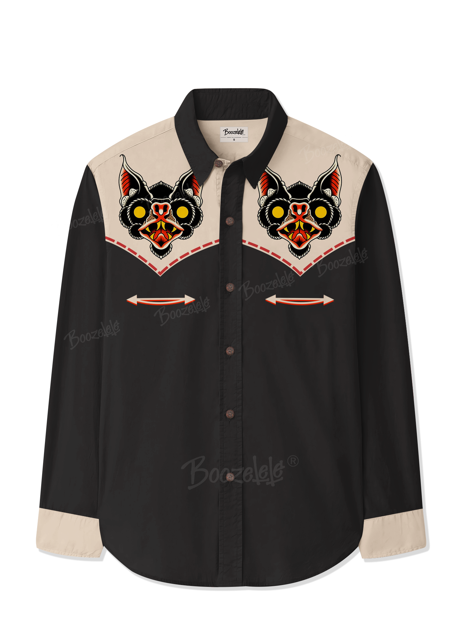 Retro Bat - 100% Cotton Long Sleeves Shirt