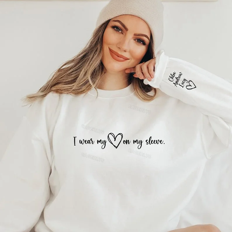 Eagerlys Personalized I Wear My Heart Sweatshirt Eagerlys