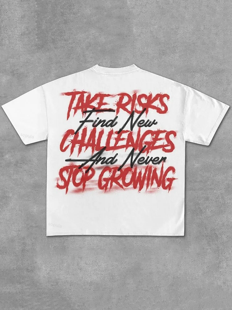 Sopula Take Risk Art Graphic Cotton T-Shirt