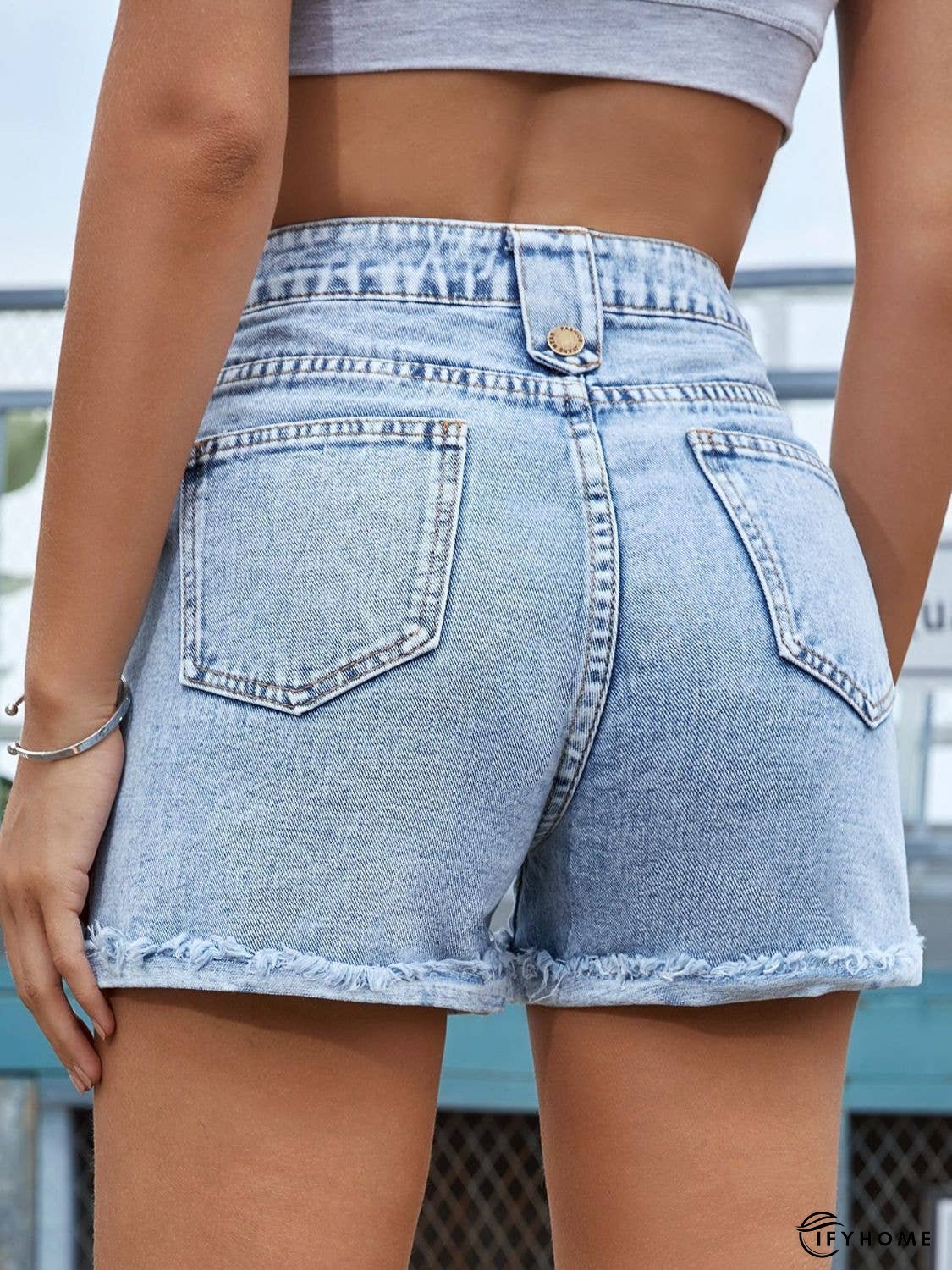 Raw Hem Denim Shorts | IFYHOME