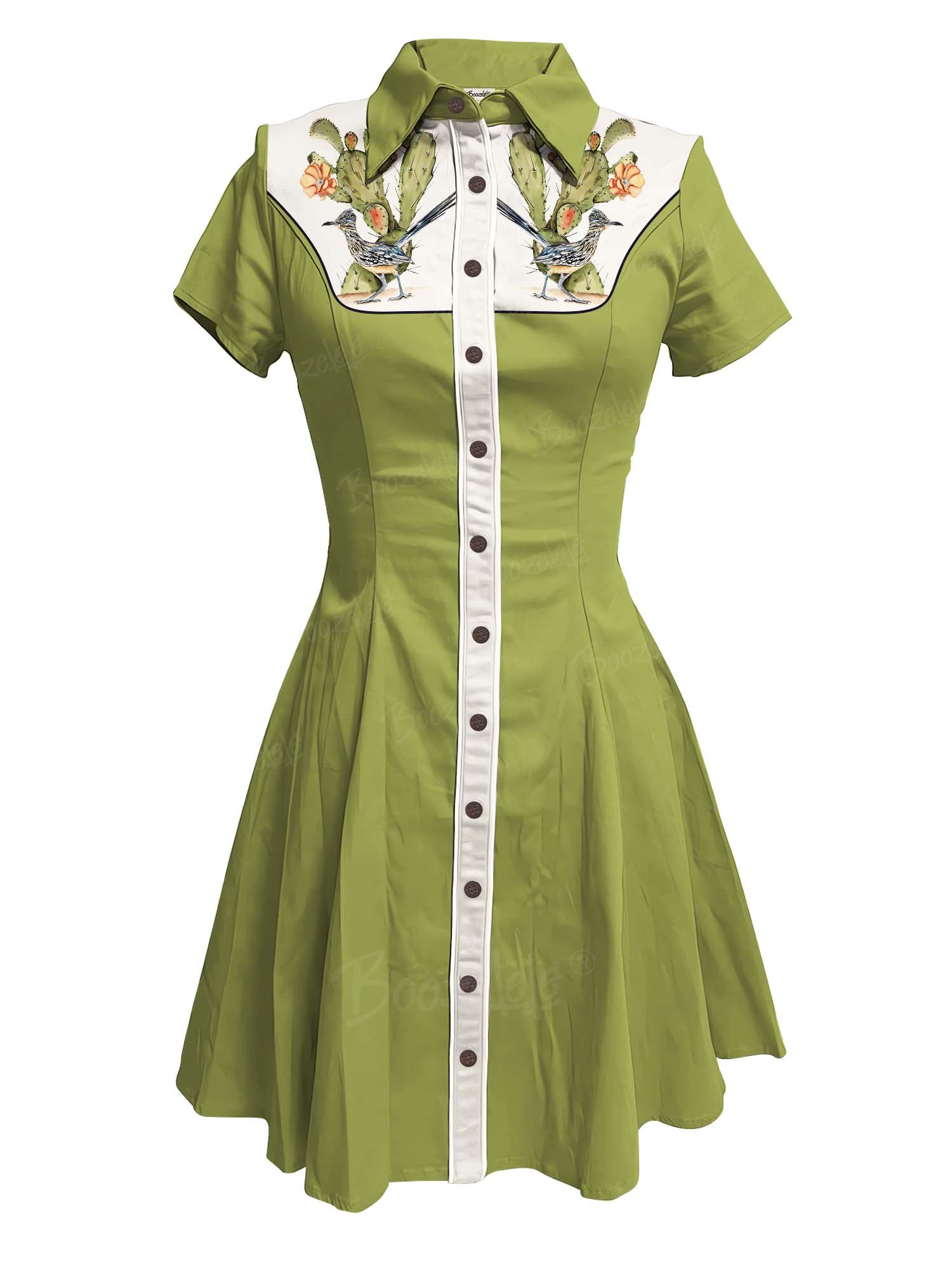 Roadrunner And Cactus - 100% Cotton Dress