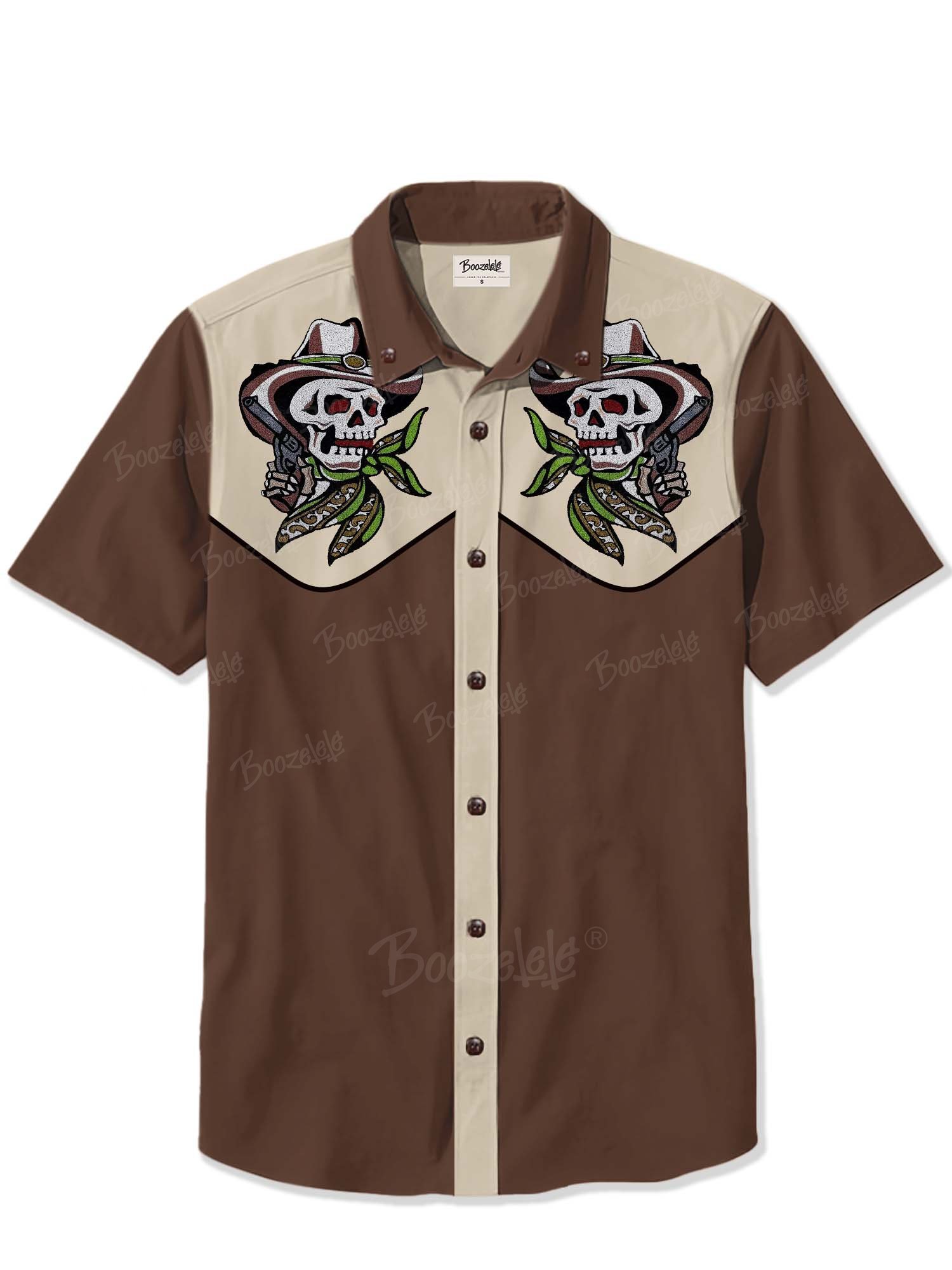 Western Skull Cowboy  - 100% Cotton Shirt