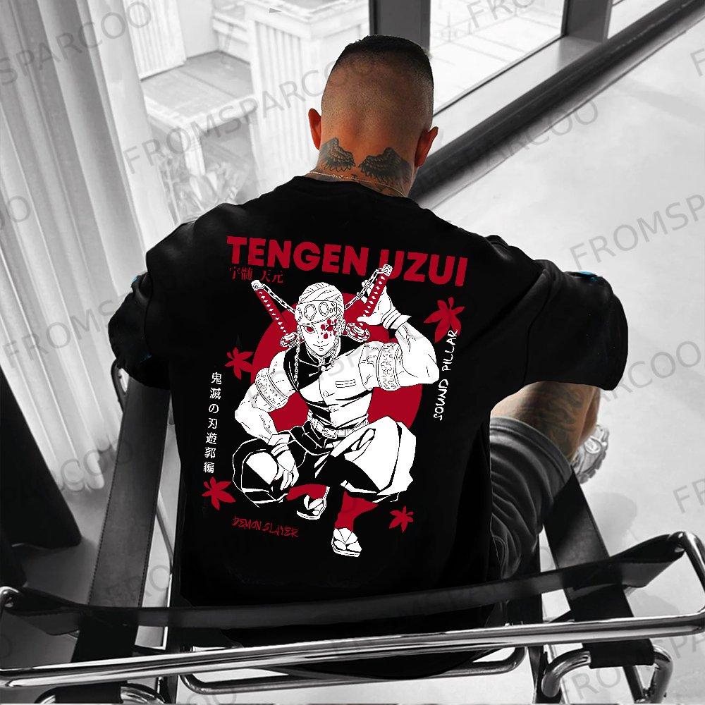 Oversized Unisex Anime Print T-Shirt