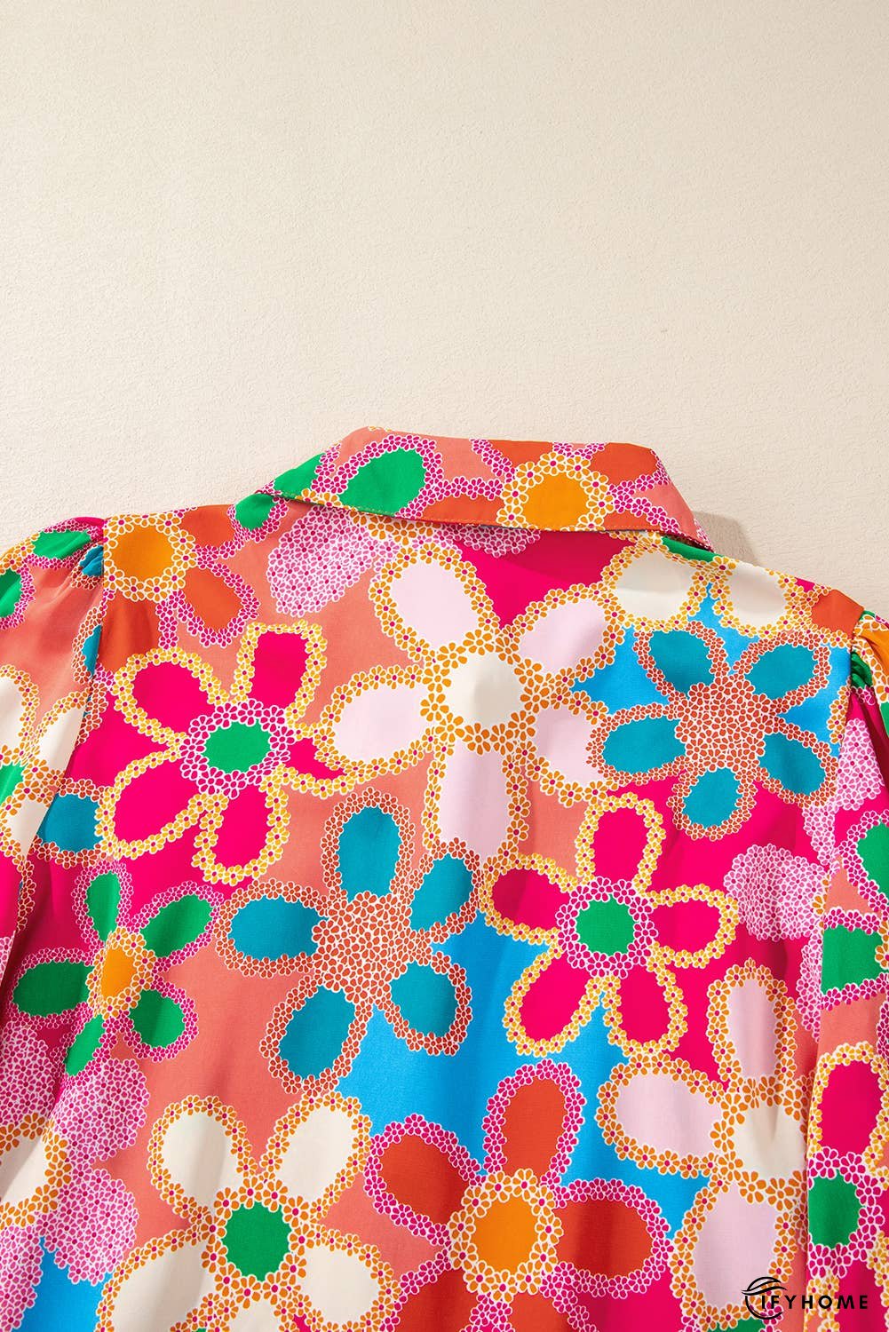 Floral Print Bubble Sleeve Shirt | IFYHOME