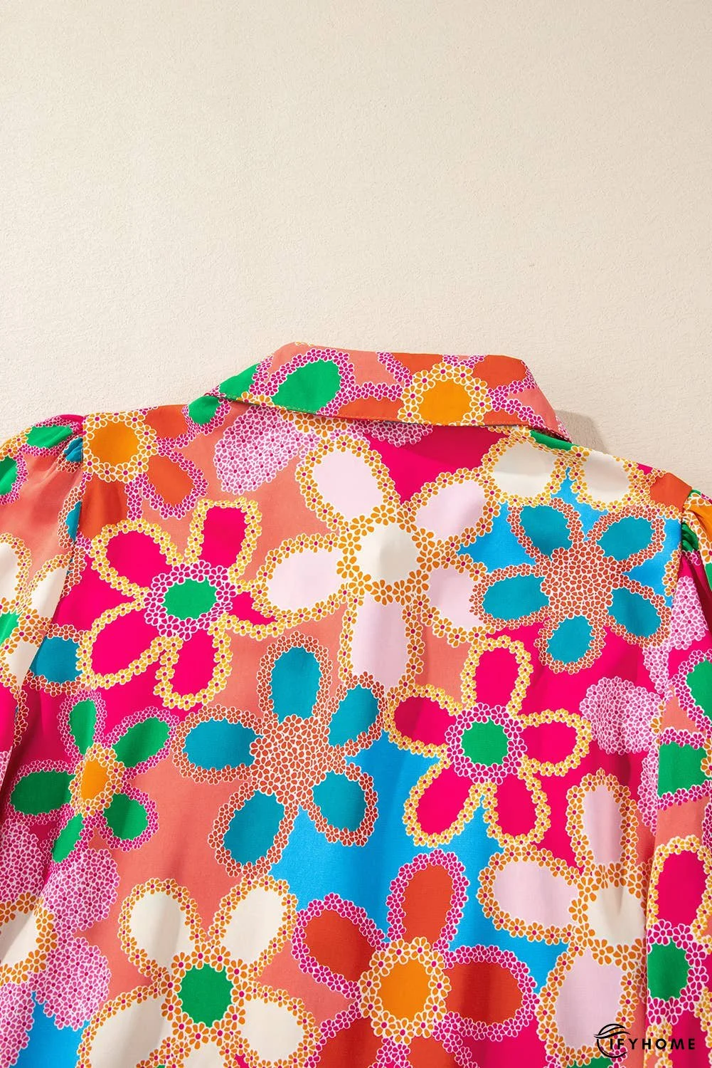 Floral Print Bubble Sleeve Shirt | IFYHOME