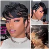 Glueless Short Wig 4Inch Bob Straight Hair