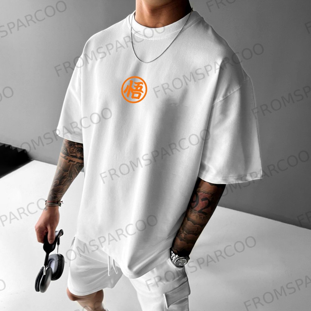Oversized Dragon Ball Goku Print T-shirt