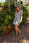 Shawn Floral Mini Dress in Teal