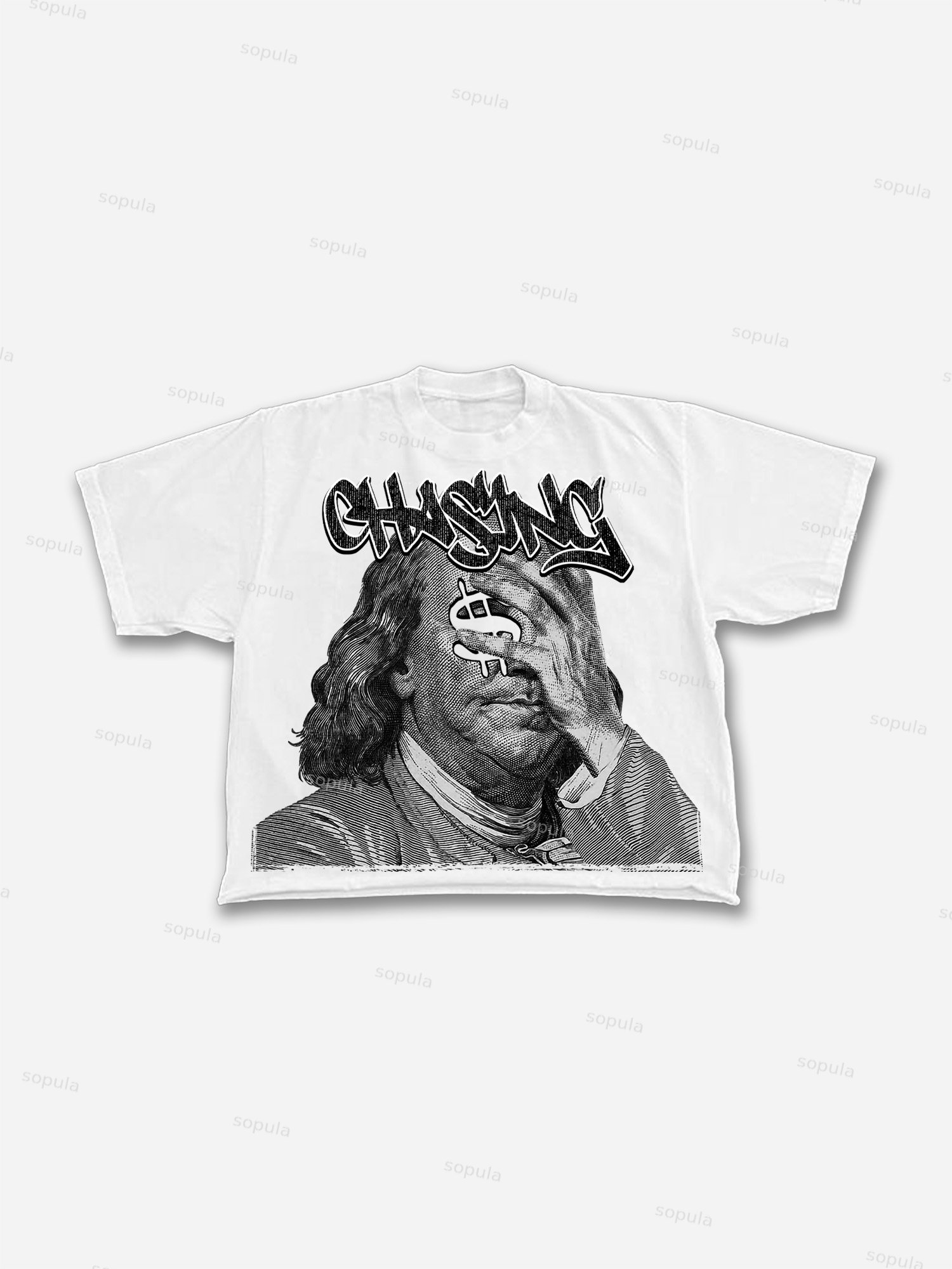 Chase Money Graphic Print Cropped T-shirt