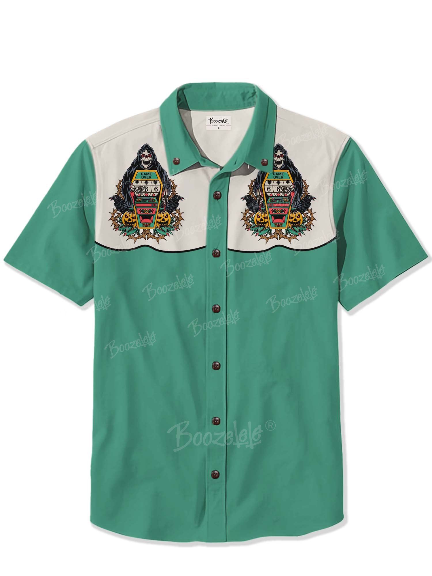 【ILLUSTRA.13 X Boozelele】Death'S Gambling Game - 100% Cotton Shirt