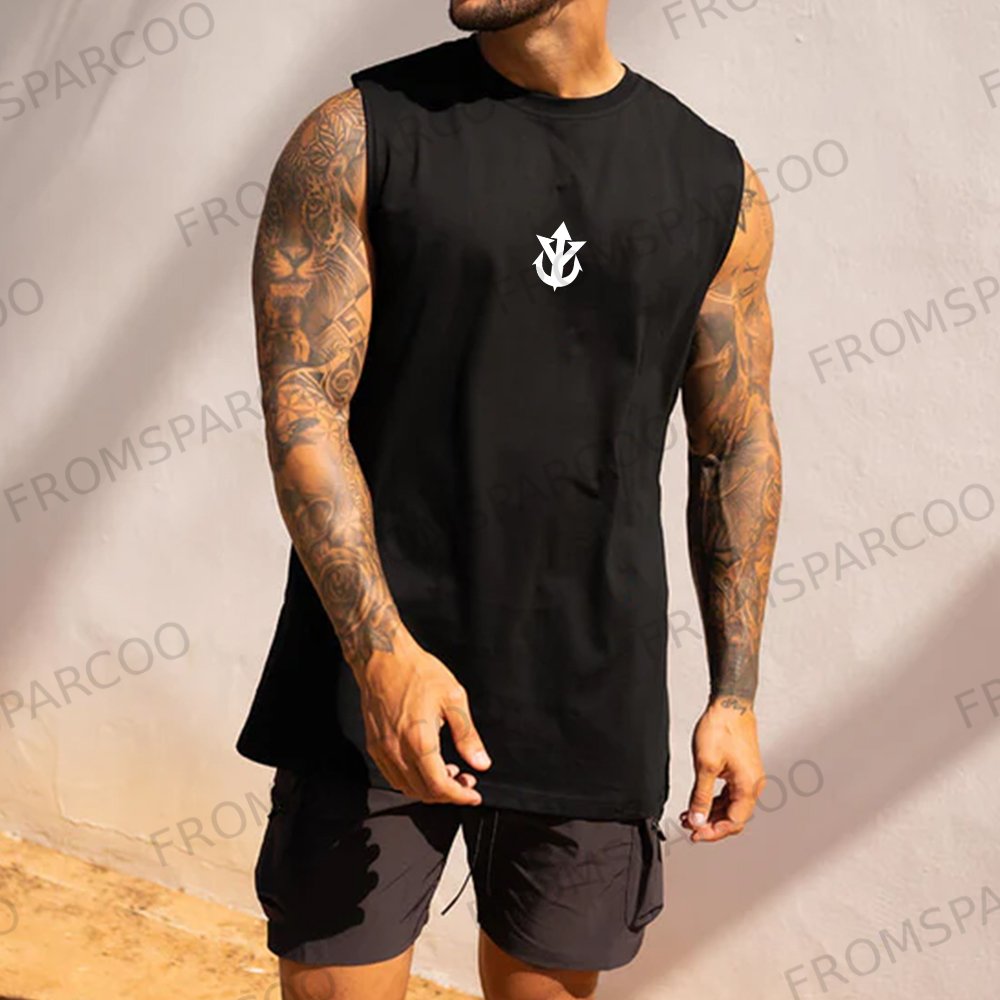 Casual Anime Print Fitness Tank Top