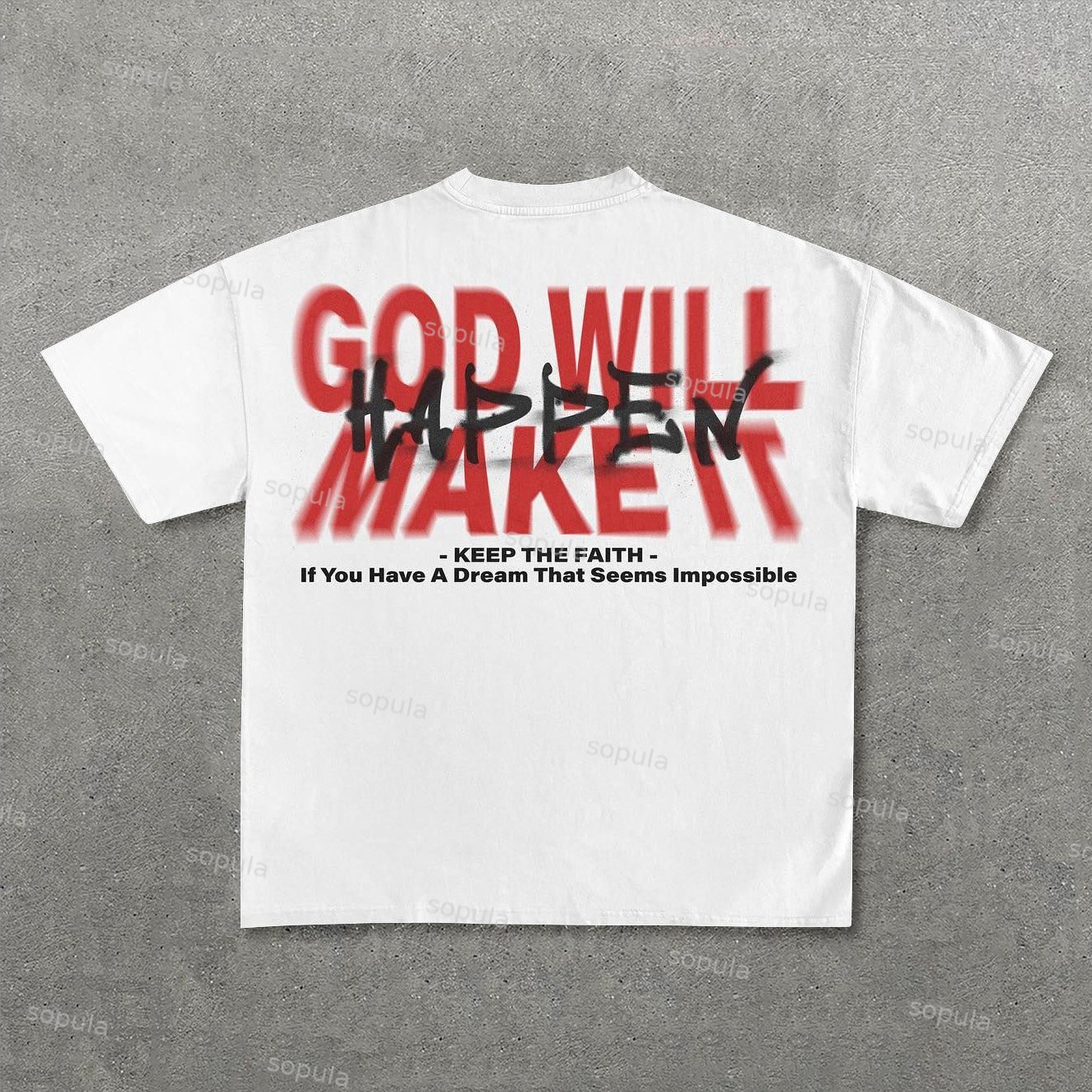 Sopula God Will Make It Happen Graphic Print Cotton T-Shirt - Sopula ｜Premium Graphic Tees & Graphic Streetwear