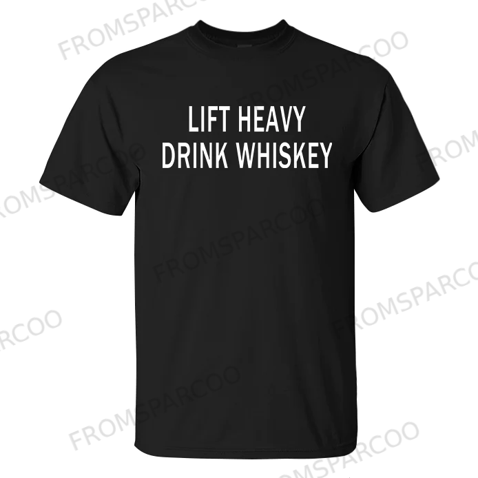 Lift Heavy Drink Whiskey Printed Men's T-shirt