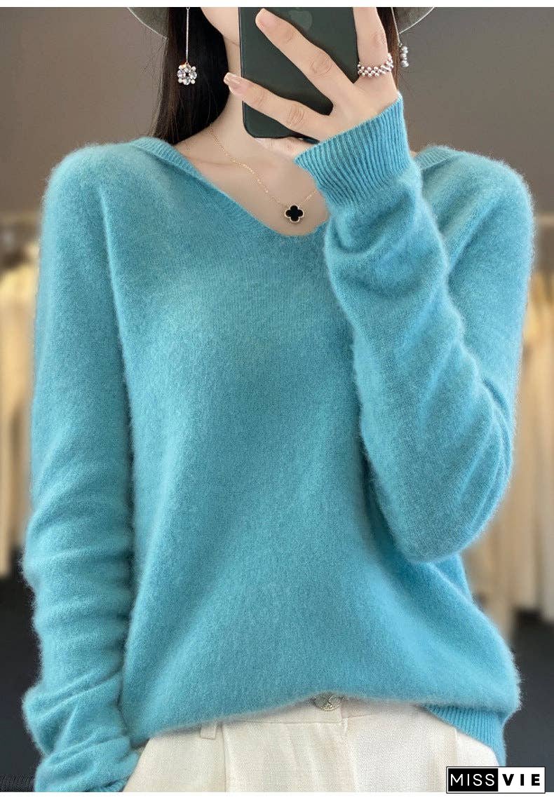 Literary Cashmere Hooded Sweatshirt