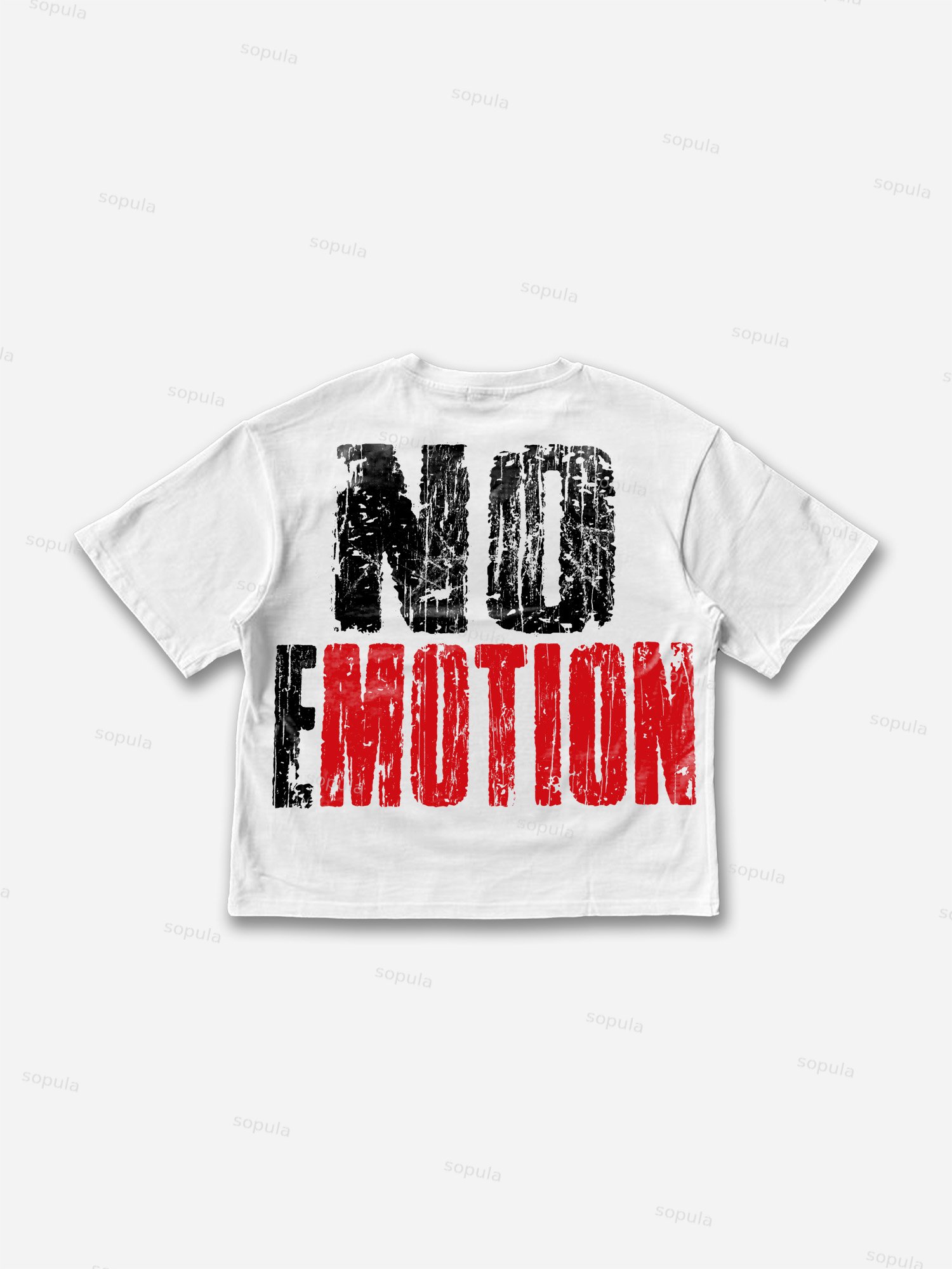 No Emotion Graphics Cotton Cropped T-Shirts