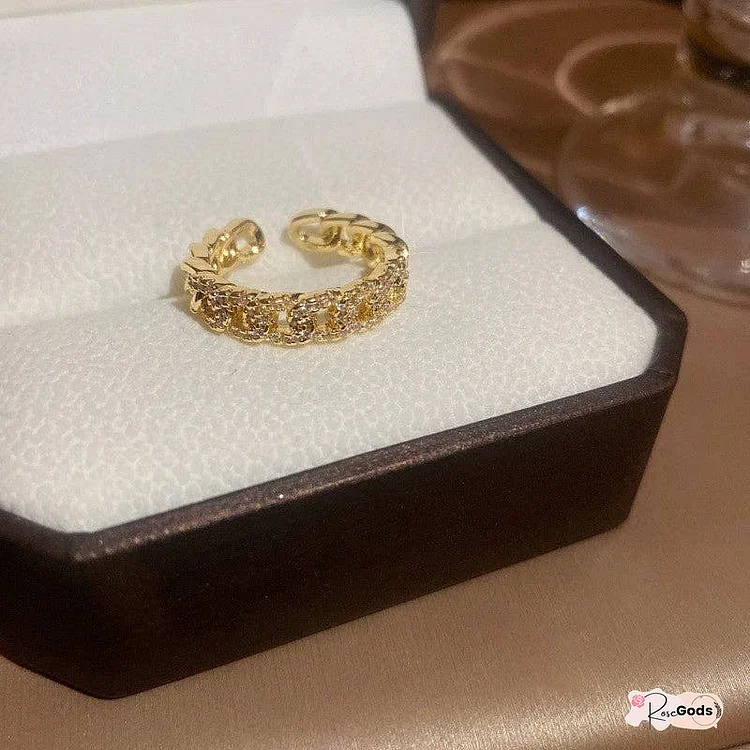 Fashionable Electroplated Open Ring