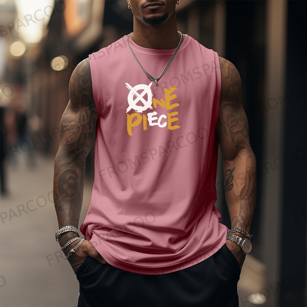 Men's Fitness One Piece Printed Tank Top