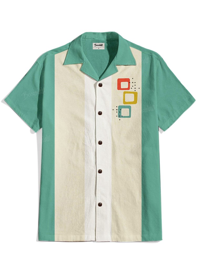 1950's Atomic - 100% Cotton Cuban Collar Shirt