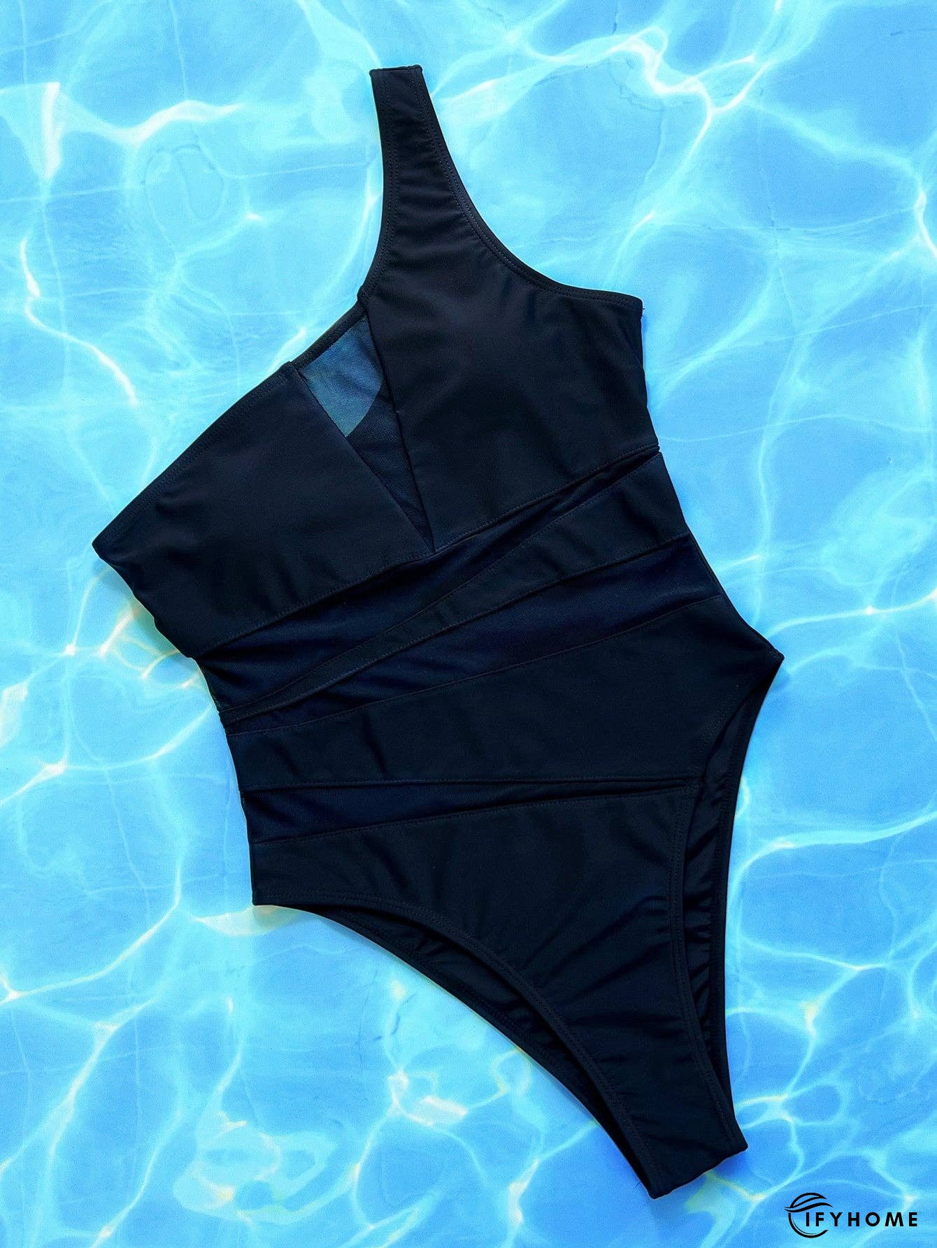 One-Shoulder Sleeveless One-Piece Swimsuit | IFYHOME