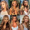 Brown Mixed Gold Brazilian Water Wave Wigs