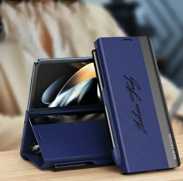 Magnetic Flip Cover Leather Case Pen Slot With Stylus Anti-Fall