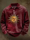 Abstract Retro Sun Print Casual Short-Sleeve T-Shirt