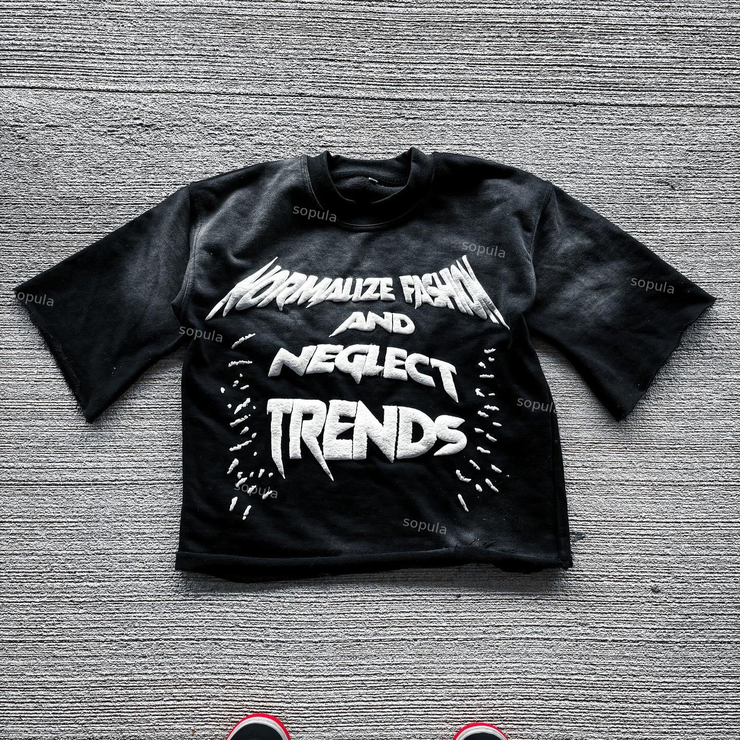 Unisex Saint Normalized Puff Print Graphic T-Shirt