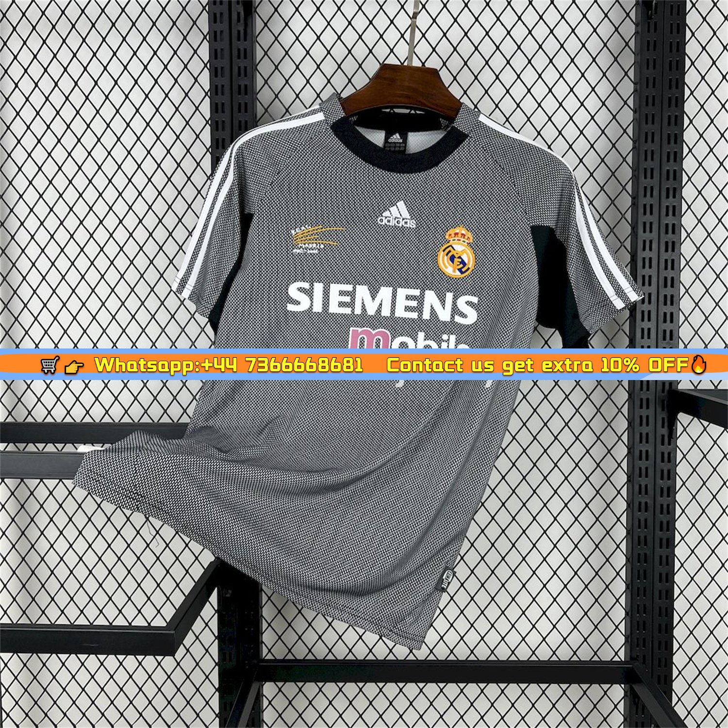 Retro Real Madrid 2002-03 Grey Goalkeeper Jersey