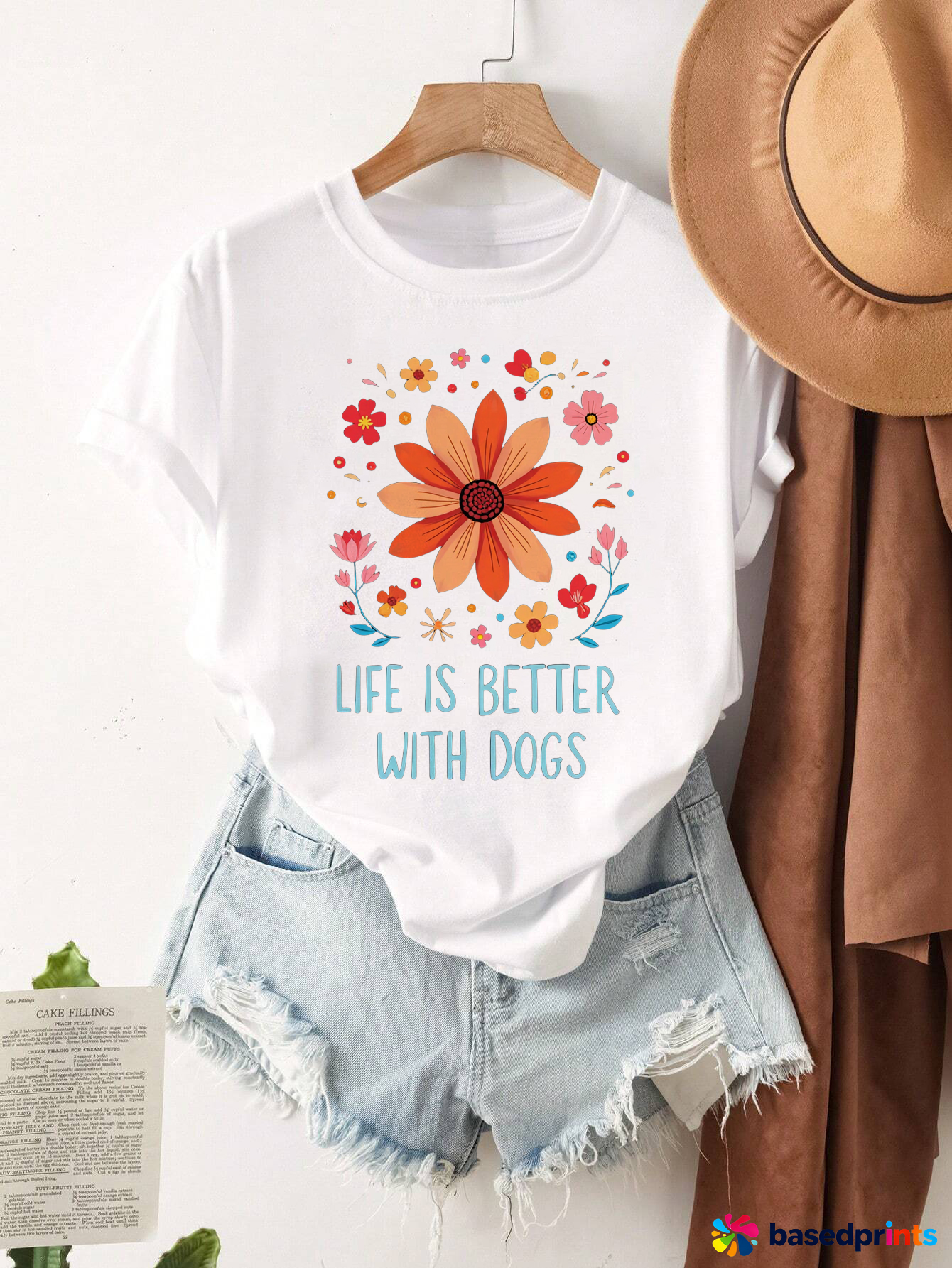 Life Is Better with Dogs White T-Shirt