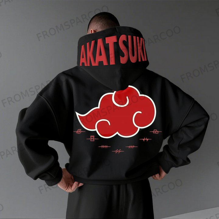 Unisex Oversized Anime Print Hoodie
