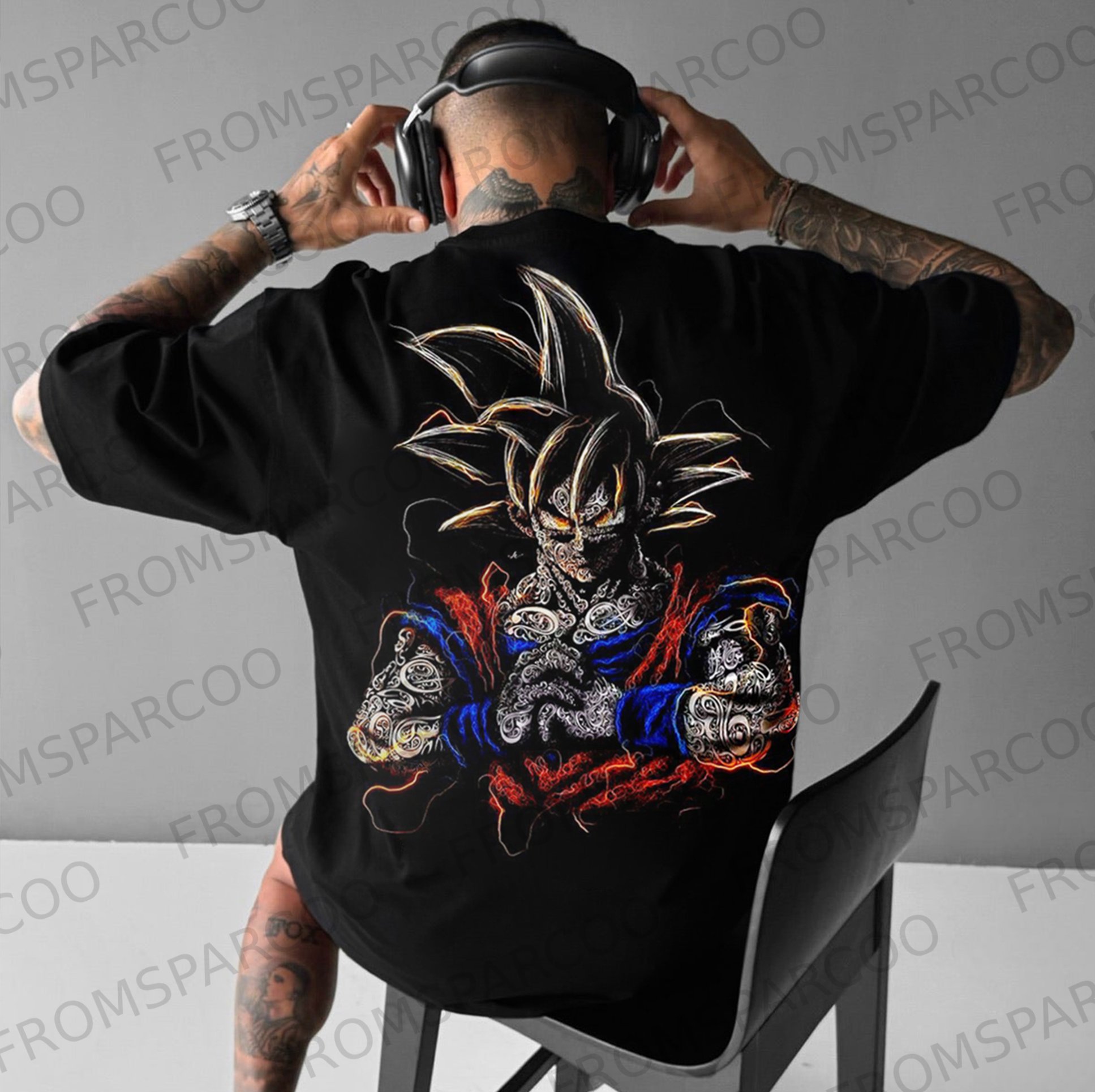 Unisex Casual Anime Print T-shirt DB T-shirt