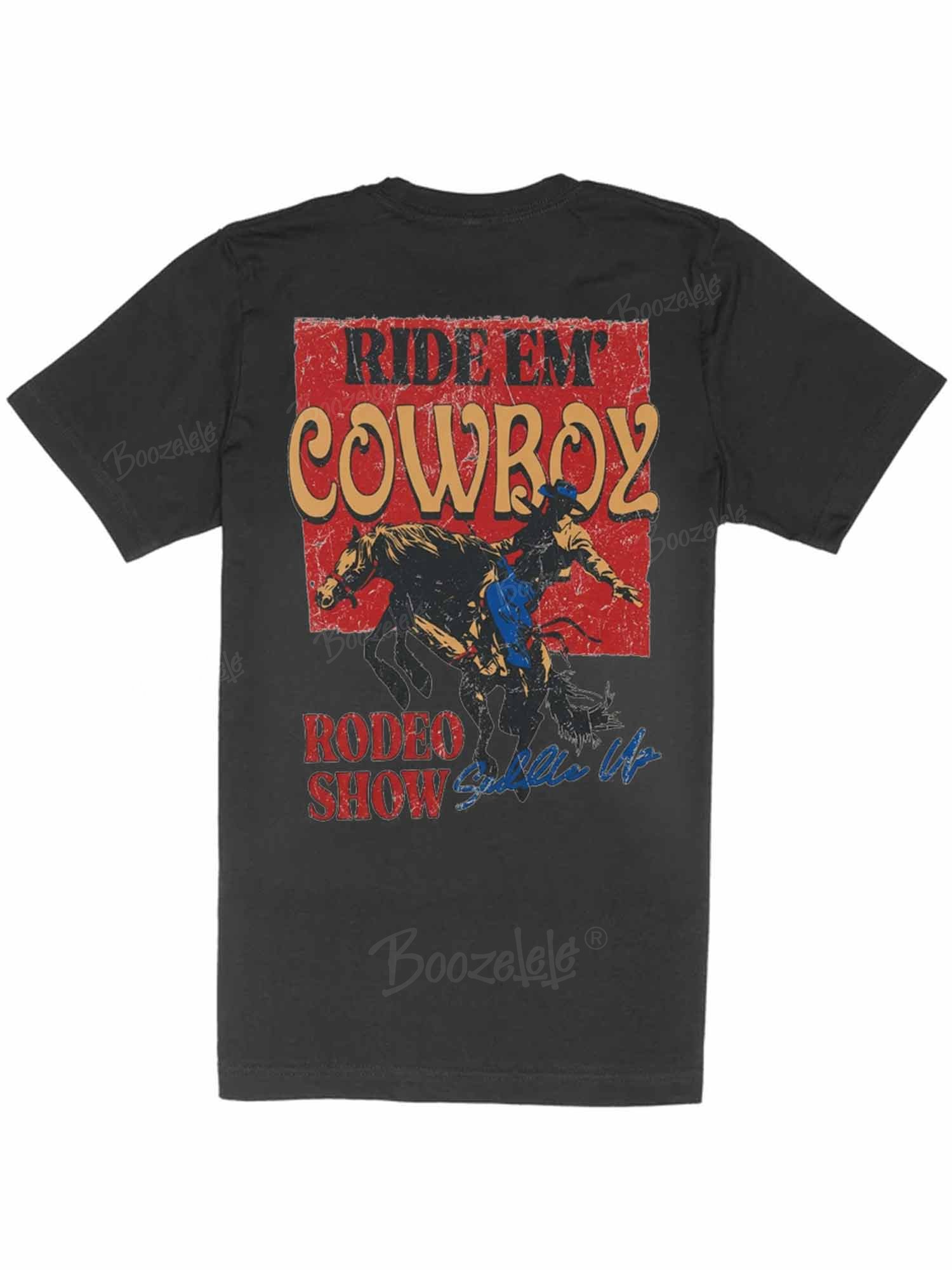 Ride Em Cowboy Rodeo Graphic T-Shirt - 100% Cotton T-Shirt